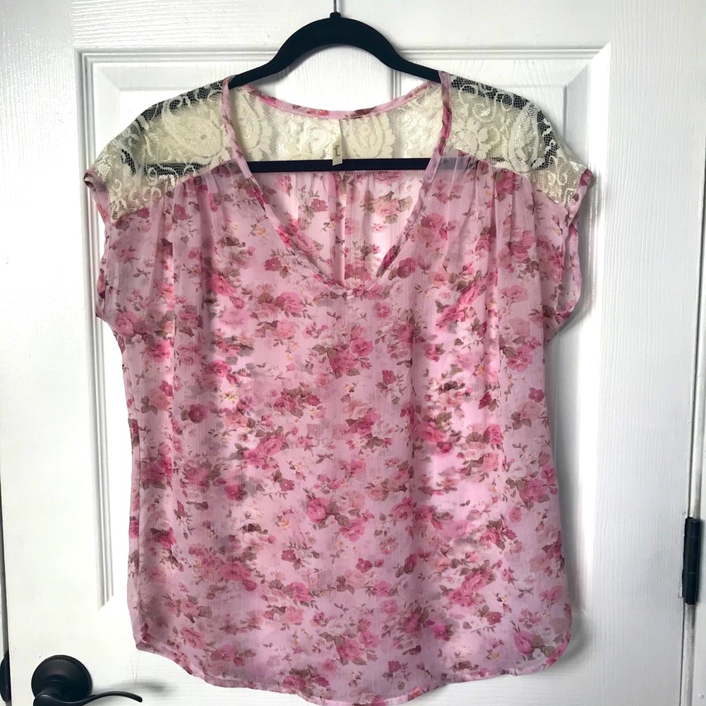 Pink Floral Top